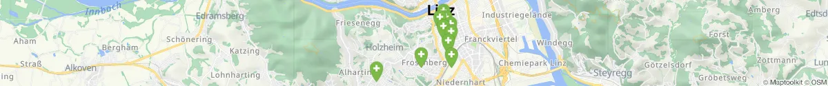 Kartenansicht für Apotheken-Notdienste in der Nähe von Froschberg (Linz  (Stadt), Oberösterreich)